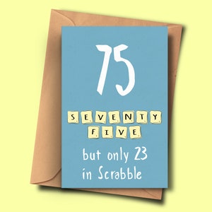 Carte drôle pour 75ème anniversaire, tournant 75,Soixante-cinquième carte de Brithday, de lui, pour elle, petit ami, Stepmum, mari, grand-père, ami