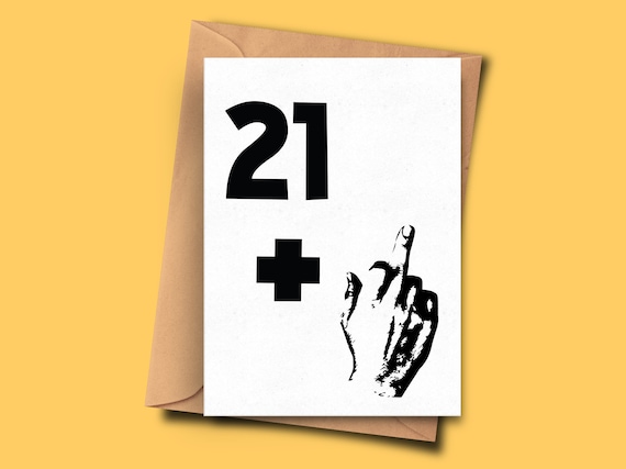The Birthday × RUDE GALLERY 20ANV サイズXL Funny Birthday Card for 22nd Birthday, Adult Birthday Card for