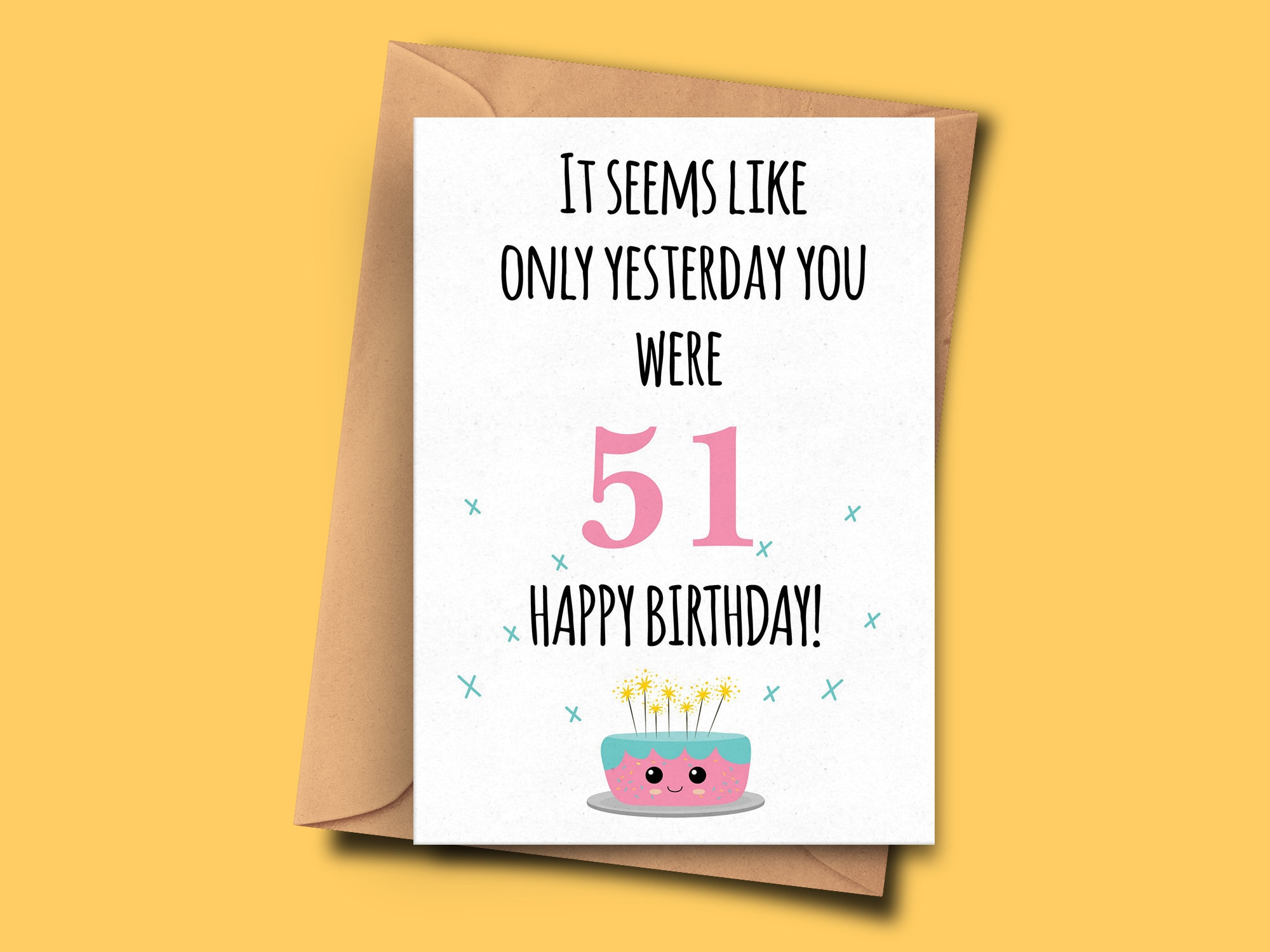 Divertente biglietto di auguri per lei con scritta in lingua inglese To