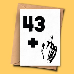 Cartão de aniversário engraçado de 44 anos, cartão de aniversário rude para quarenta e quatro anos, cartão de aniversário no Reino Unido, namorado, cartão para namorada, irmã, pai