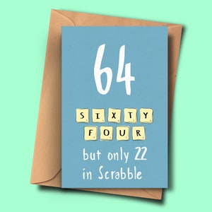 Drôle de carte d’anniversaire 64e anniversaire, Tournant 64,Soixante-quatrième Brithday, pour lui, de son grand-père, tante, papa, Beau-père, frère, nièce, belle-mère