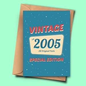 Drôle de carte d’anniversaire de 17 ans pour les personnes nées en 2005, épouse, neveu d’elle pour lui (A5 - 5.8x8.3inch - 14.8x21cm) avec enveloppe