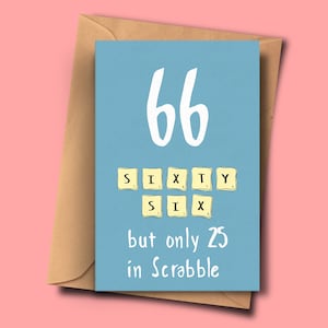 Drôle 66e anniversaire carte, Tournant 66,Soixante-Sixième Brithday, Pour elle, de sa sœur, beau-père, nièce, tante, grand-mère, ami, maman