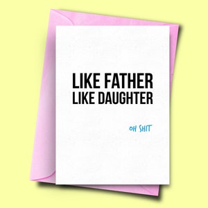 Lustige Karte für Papa, Väter Tageskarte, Väter Geburtstag, Geburtstagskarte von Tochter, lustige Karte von Tochter für Väter Geburtstag, lustige Väter