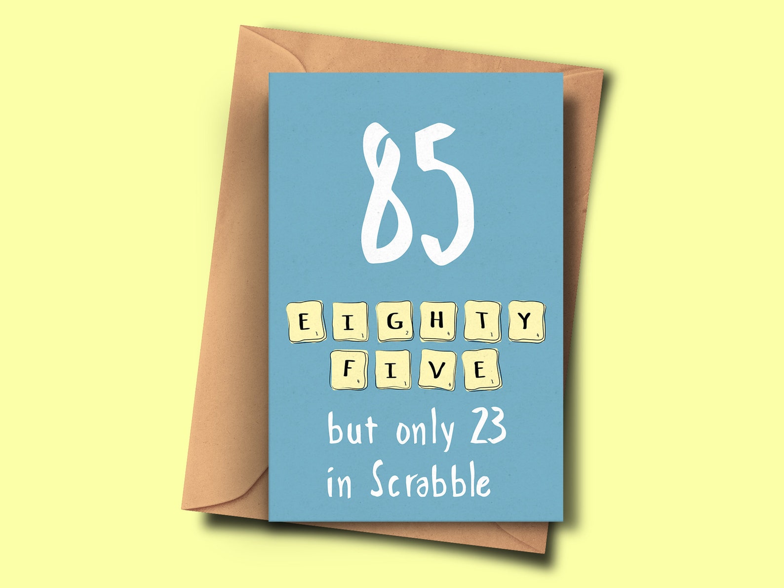 Lustige Karte für 85. Geburtstag, Drehen 85, achtzigfünfte Brithday