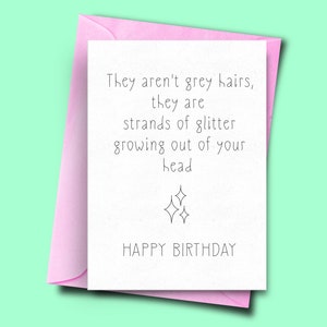 Carte d’anniversaire drôle pour l’ami avec des cheveux gris, des blagues de plus en plus vieux, des plaisanteries liées à l’âge, des cartes pour l’ami plus âgé, carte drôle pour le meilleur compagnon