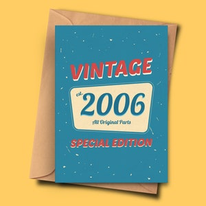 Drôle de carte d’anniversaire de 16 ans pour les personnes nées en 2006, amie, petit-enfant de lui pour elle (A5 - 5.8x8.3inch - 14.8x21cm) avec enveloppe