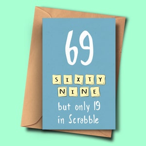Lustige Karte für 69. Geburtstag, Drehen 69, sechzig-neunte Brithday-Karte, von ihr, für sie, Großvater, Tochter, Neffe, Sohn, Enkel, Stiefmutter