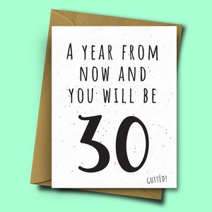 Funny 29th Birthday Card, Carte d’anniversaire pour 29 ans Ami, Carte drôle pour fils fille, vingt-neuvième anniversaire meilleur ami, carte pour lui