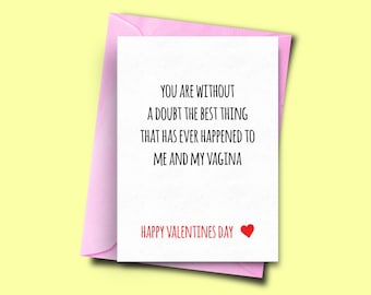 Funny Valentines Card From Girlfriend, Rude Valentines Card From Wide, Card for Husband, Funny Card for Boyfriend, Adult Cards, Funny Gift