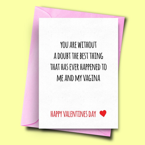 Funny Valentines Card From Girlfriend, Rude Valentines Card From Wide, Card for Husband, Funny Card for Boyfriend, Adult Cards, Funny Gift