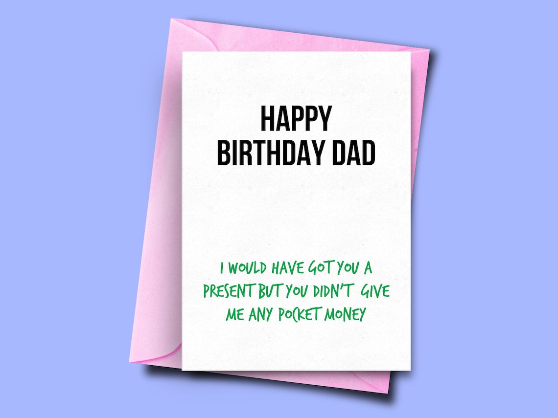Funny Birthday Card For Dad Happy Birthday Dad Birthday Card | Etsy