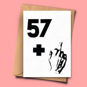 grappige verjaardagskaart voor 58e verjaardag, volwassen verjaardagskaart voor achtenvijftig jaar oud, nichtje, vriendje, grappige kaart vriendje, vader, zus