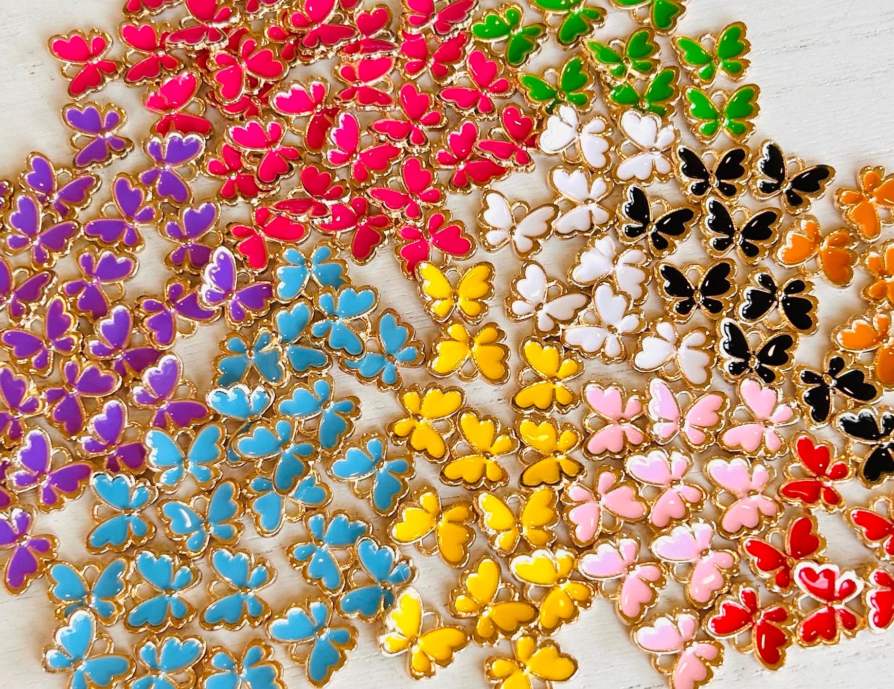10 Butterfly Charms Butterfly Jewelry Charms Bulk Charms Set of 15 Charms for Jewelry Findings Wholesale Supplies Jewelry and Crafts