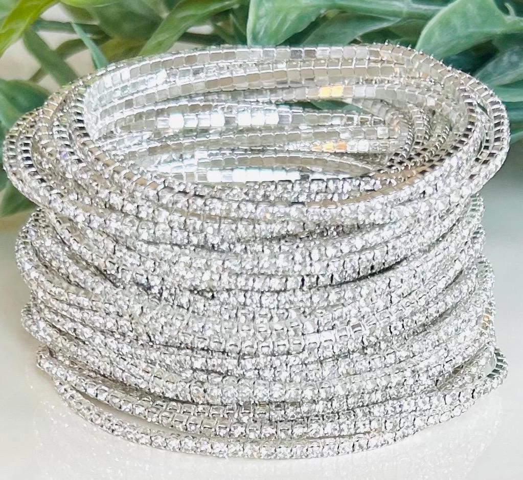 Bracelet Vintage Signé MONET - Maille Plate Argenté - état Parfait