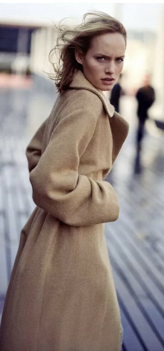 Zara femme édition limitée ceinture manteau de laine taille camel