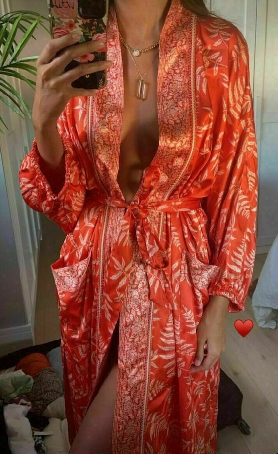 Zara Woman Open Kimono Side Vents Tie Belt -