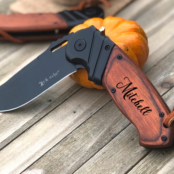 Personalized Gift Knives Handmade Mens Boyfriend Gift for Him, Fathers Day Gift, Custom Knives, Engraved Pocket Knife