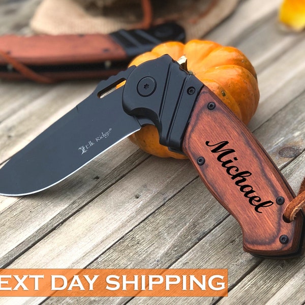 Personalized Groomsmen Knives Handmade Mens Boyfriend Gift for Him, Fathers Day Gift, Engraved Pocket Knife, Husband gifts, Wedding knives
