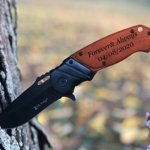 Engraved Pocket Knife for Boyfriend, Personalized Knife for Husband, Hunting Pocket Knife, Custom Knife, Boyfriend Gift, Husband Gift