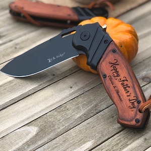 Fathers Day Gift for Dad, Personalized Gift, Engraved Pocket Knife, Happy Fathers Day, Birthday, Anniversary, I love you more