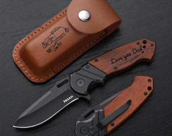 Personalized Pocket Knife, Groomsmen Gift, Custom Boyfriend Gift for him, Gift for Dad Valentines Day Gift Anniversary Gift Father Days Gift