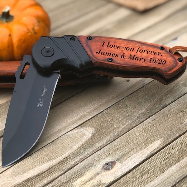 ENGRAVED POCKET KNIFE , Groomsmen Gift , Gift For Him,  Husband Gift, Boyfriend Gift, Knife for dad