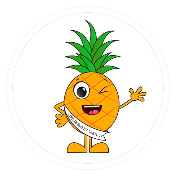 Sticker Male Pineapple Swinger Life is Sweet Taste It Etsy