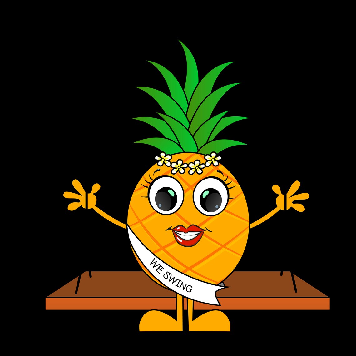 Sticker We Swing Female Pineapple Swinger on Swing Tell Etsy