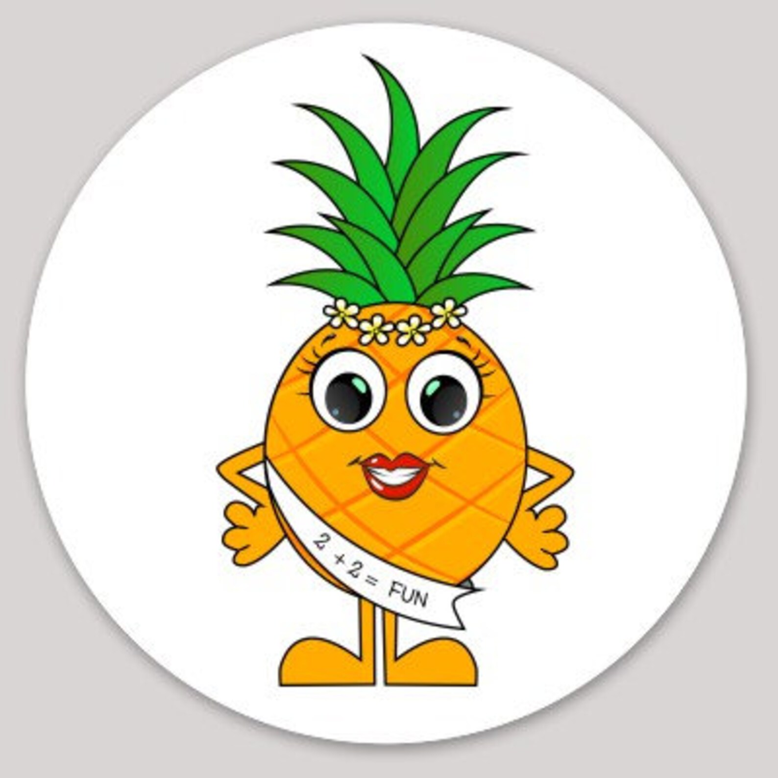 Sticker Female Pineapple Swinger Tell the World You're Ready for Fun