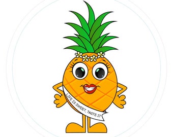 Sticker - Female Pineapple Swinger - Life Is Sweet - Taste It (Female)