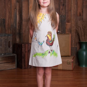 Hand painted girls dress