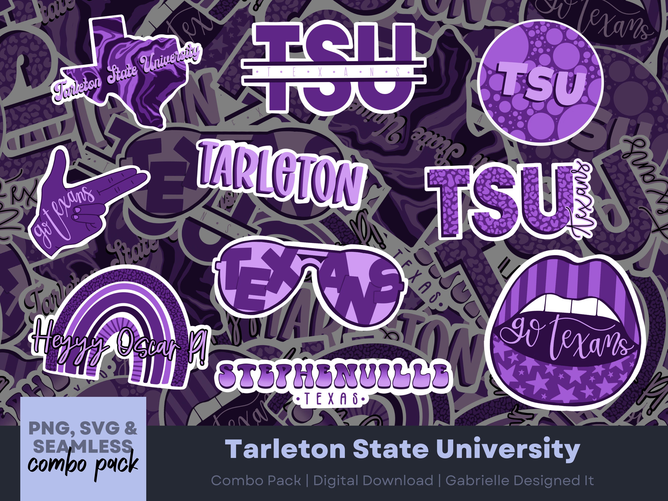 Tarleton State University Combo Pack Digital Download - Etsy