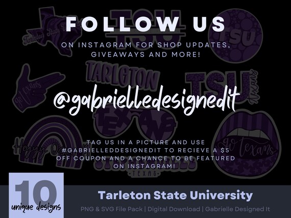 Tarleton State University PNG & SVG File Pack Digital - Etsy