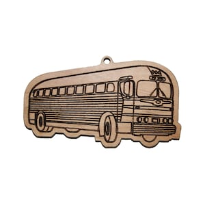 GM PD 3751 Silversides Greyhound Bus Highway Vintage Hanging Ornament Laser-cut Wood Collectible Pendant