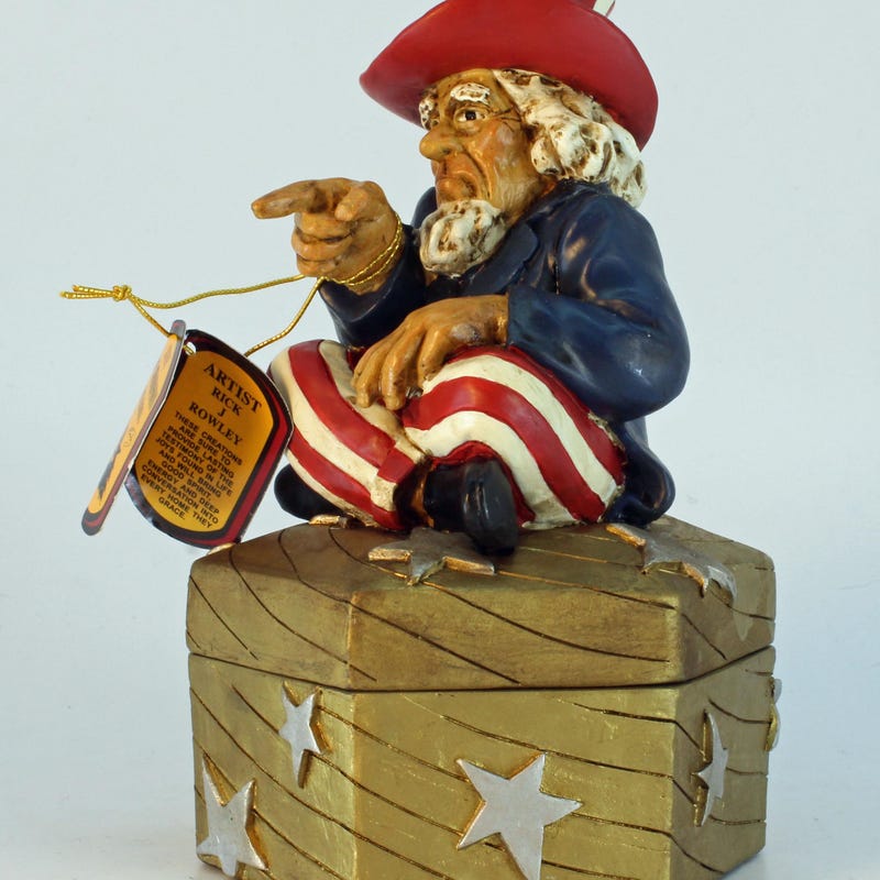 Small Uncle Uncle Sam Wooden Figurine - Etsy