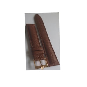 18mm vintage brown omega watch band bracelet strap watch gold plated buckle