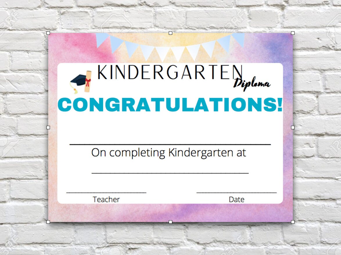 printable kindergarten graduation diploma fill in the blanks etsy