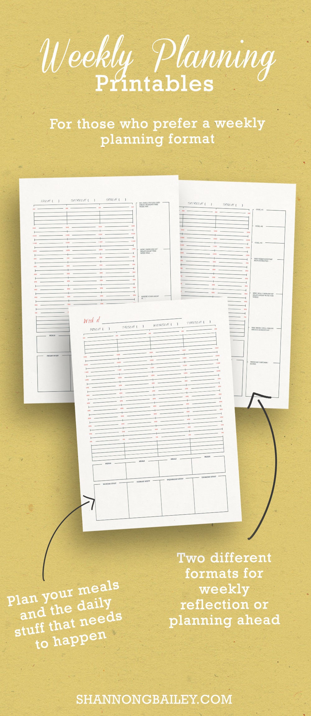 Monthly Planning Printables Kit, Instant Download, A4, A5, US Letter - Etsy