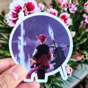 G&#39;raha Tia Scion Sticker | FFXIV 4&quot; Vinyl Sticker |