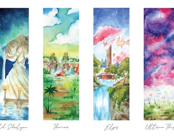 Endwalker | FFXIV Watercolor Landscape Poster Prints | 11"x17"