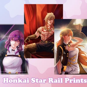 Mydei, Himeko, Kafka | Honkai Star Rail prints