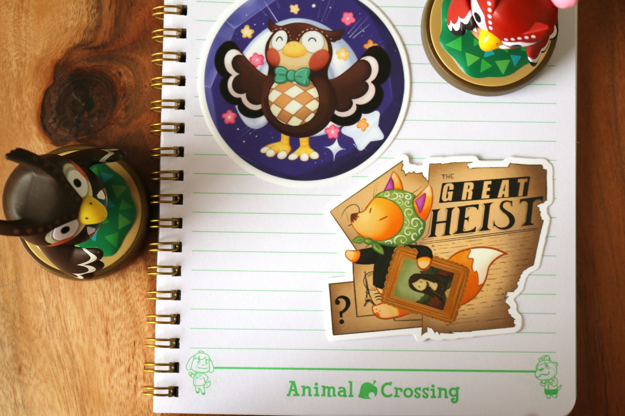Animal Crossing ACNH NPC Stickers | Blathers & Jolly Redd | Vinyl Sticker |3"x3"