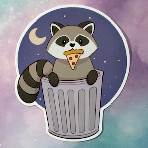 Trash Panda, Raccoon Sticker | 3"x3" Vinyl Stickers