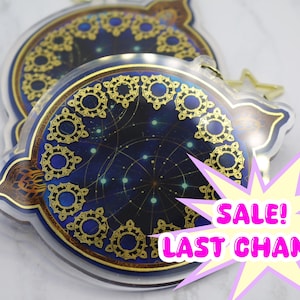 Crystarium Ocular Charm | Gold Foil | FFXIV 3&quot; Double Sided Acrylic Charm