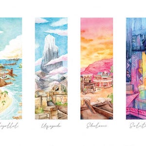 Dawntrail | FFXIV Watercolor Landscape Poster Prints | 11&quot;x17&quot;