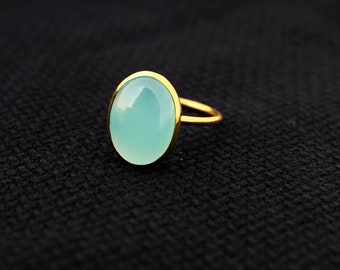 Jaipur Bead 17mmx25mm BPC097 4 Pcs Aqua Chalcedony Faceted Oval Shape Pendant 24K Gold Plated