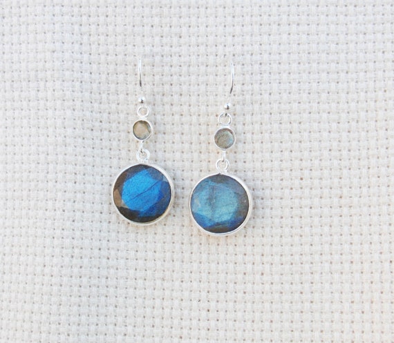 Orecchini In Labradorite Argento 925 – Pietre Preziose Naturali A Forma Di Cuore, Ipoallergenici, Regalo Per Donna Con Scatola E Panno - 2