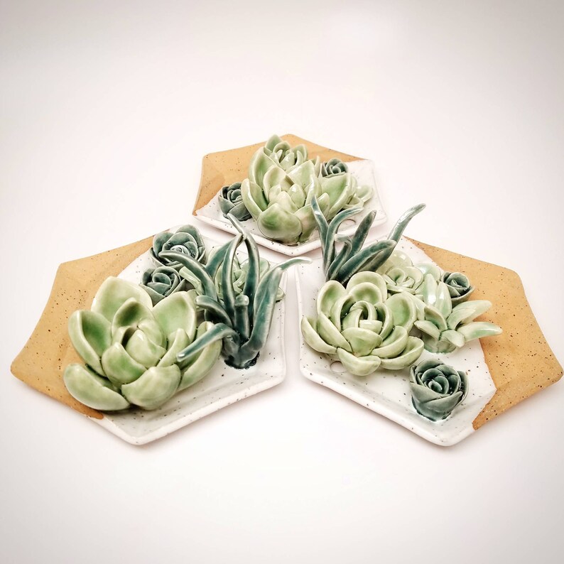 Ceramic Succulent Wall Hanging Home Decor Ceramic Succulent Table Center Piece