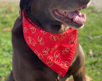 Valentine's Day Dog Bandana, Tie On